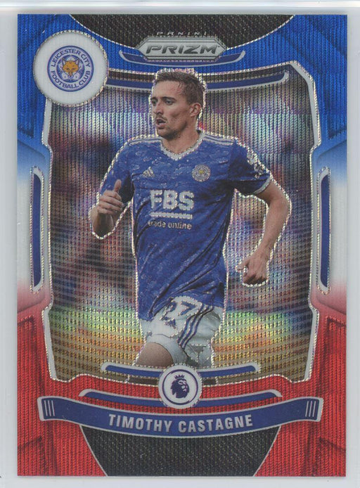 Timothy Castagne 2021 Panini Prizm Premier League Soccer # 20 Red, White Blue Prizm - Collectible Craze America