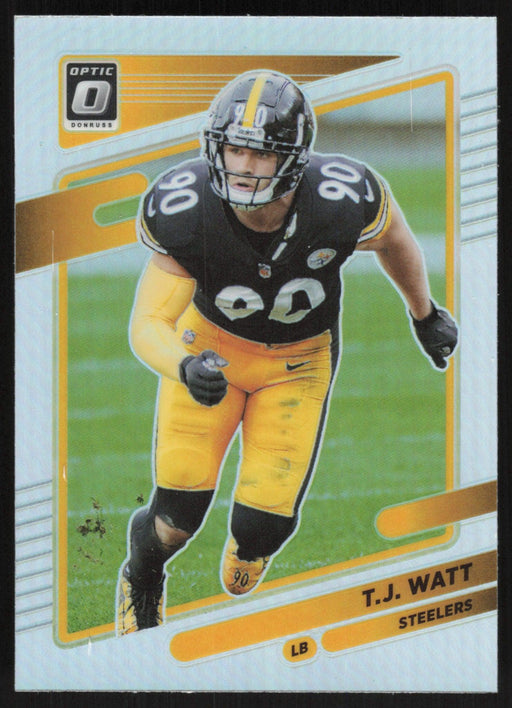 TJ Watt 2021 Donruss Optic # 149 Silver Prizm Pittsburgh Steelers - Collectible Craze America