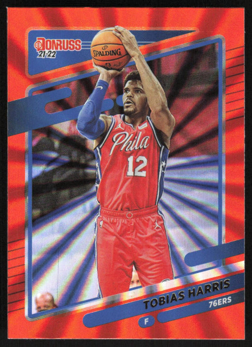 Tobias Harris 2021 Donruss # 133 Orange Holo Laser Philadelphia 76ers - Collectible Craze America