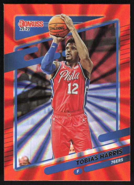 Tobias Harris 2021 Donruss # 133 Orange Holo Laser Philadelphia 76ers - Collectible Craze America