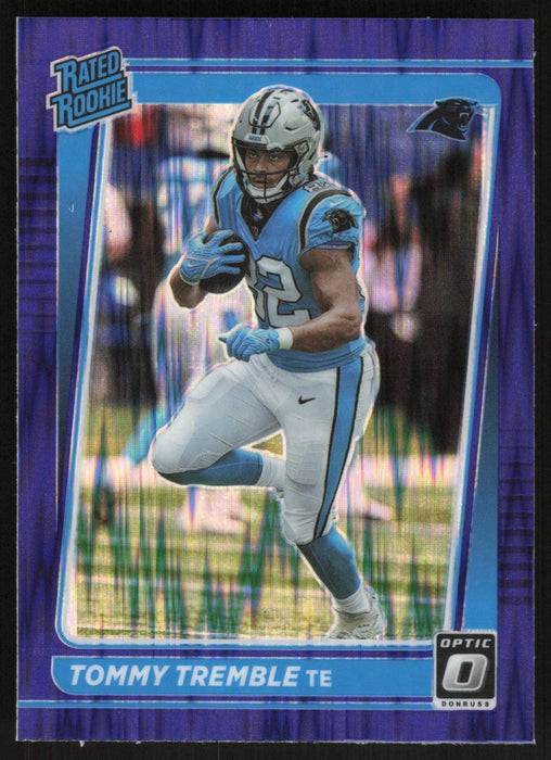 Tommy Tremble 2021 Donruss Optic Rated Rookie # 282 RC Purple Shock Carolina Panthers - Collectible Craze America