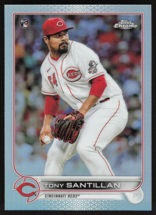 Tony Santillan 2022 Topps Chrome Baseball # 193 RC Refractor Cincinnati Reds - Collectible Craze America