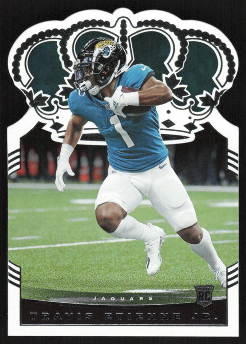 Travis Etienne Jr. 2021 Panini Chronicles Crown Royale Rookies # CR-13 RC Die-Cut Jacksonville Jaguars - Collectible Craze America