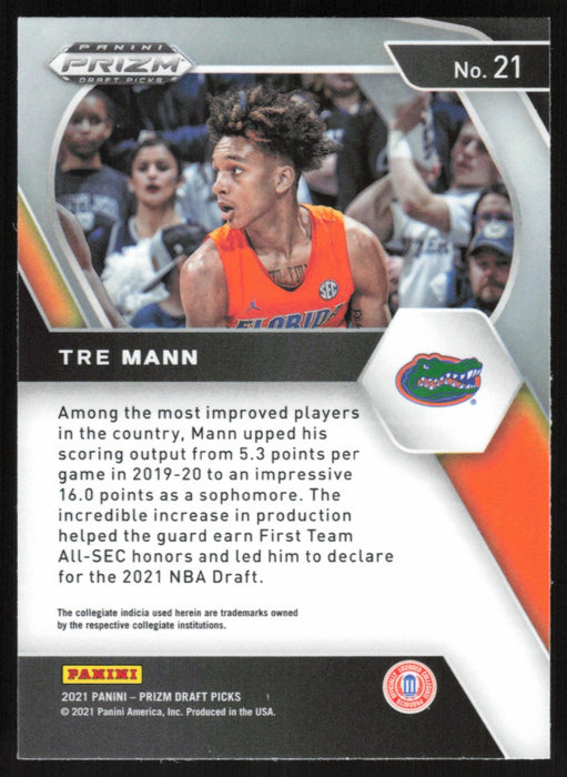 Tre Mann 2021 Panini Prizm Draft Picks # 21 RC Florida Gators - Collectible Craze America