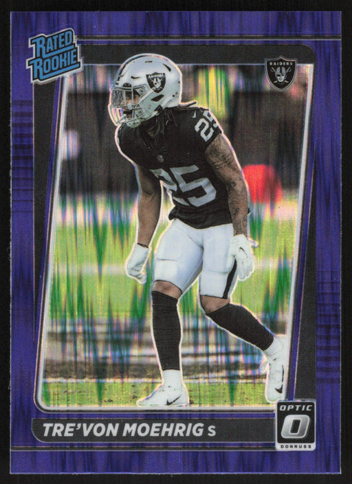 Tre'von Moehrig 2021 Donruss Optic Rated Rookie # 271 RC Purple Shock Las Vegas Raiders - Collectible Craze America