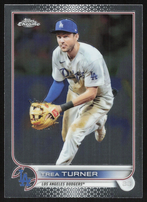 Trea Turner 2022 Topps Chrome Baseball # 190 Los Angeles Dodgers Base - Collectible Craze America