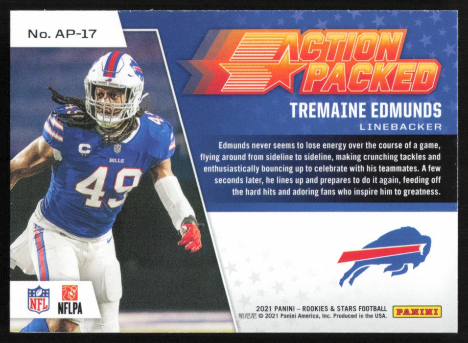 Tremaine Edmunds 2021 Panini Rookie & Stars # AP-17 Action Packed Buffalo Bills - Collectible Craze America