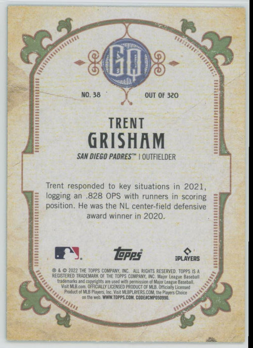 Trent Grisham 2022 Topps Gypsy Queen # 38 Green Border San Diego Padres - Collectible Craze America