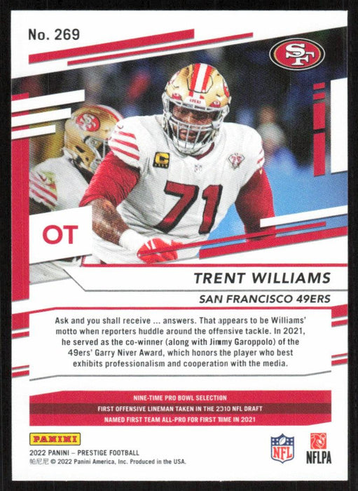 Trent Williams 2022 Panini Prestige # 269 San Francisco 49ers - Collectible Craze America