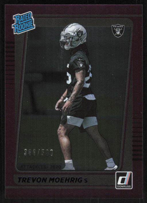 Trevon Moehrig 2021 Donruss Season Stat Line # 350 RC 368/500 Las Vegas Raiders - Collectible Craze America