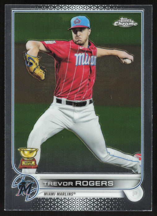 Trevor Rogers 2022 Topps Chrome Baseball # 15 Miami Marlins Base - Collectible Craze America