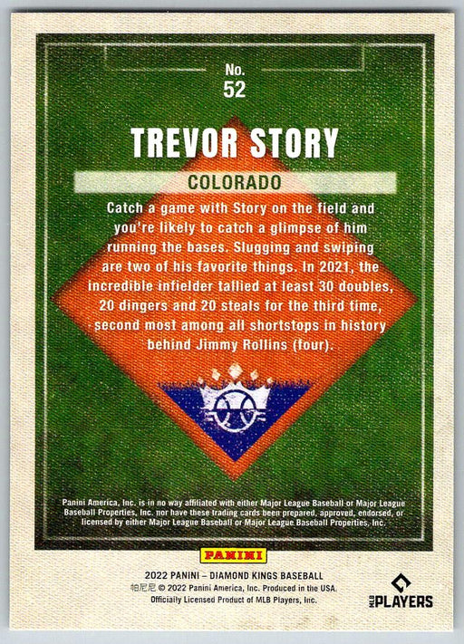 Trevor Story 2022 Panini Diamond Kings # 52 Colorado Rockies - Collectible Craze America