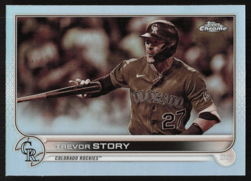 Trevor Story 2022 Topps Chrome # 27 Sepia Refractor Colorado Rockies - Collectible Craze America