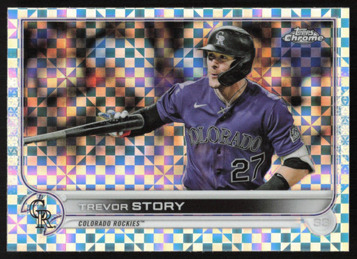 Trevor Story 2022 Topps Chrome # 27 X-Fractor Colorado Rockies - Collectible Craze America