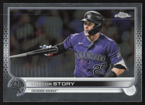Trevor Story 2022 Topps Chrome Baseball # 27 Colorado Rockies Base - Collectible Craze America