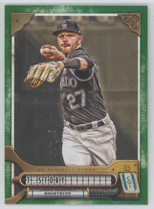 Trevor Story 2022 Topps Gypsy Queen # 114 Green Border Colorado Rockies - Collectible Craze America
