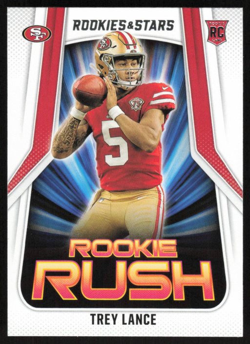 Trey Lance 2021 Panini Rookie & Stars # RR-3 RC Rookie Rush San Francisco 49ers - Collectible Craze America