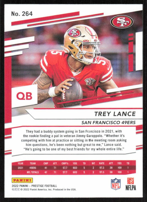 Trey Lance 2022 Panini Prestige # 264 San Francisco 49ers - Collectible Craze America