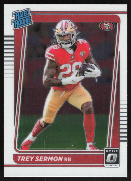 Trey Sermon 2021 Donruss Optic Rated Rooke # 224 RC San Francisco 49ers Base - Collectible Craze America