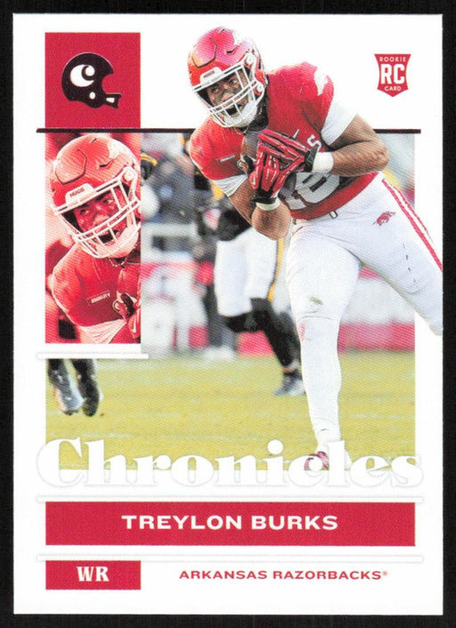 Treylon Burks 2022 Panini Chronicles Draft Picks # 13 RC Pink Arkansas Razorbacks - Collectible Craze America