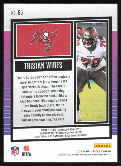 Tristan Wirfs 2022 Panini Score Football # 66 Base Tampa Bay Buccaneers - Collectible Craze America