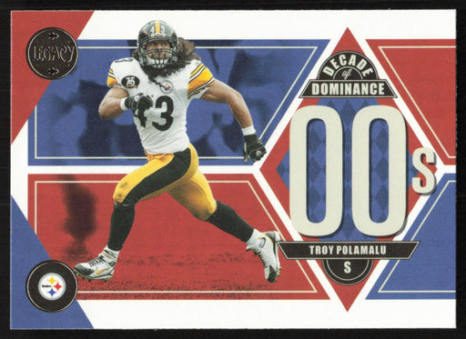 Troy Polamalu 2022 Panini Legacy Decade of Dominance # DD-14 Pittsburgh Steelers - Collectible Craze America