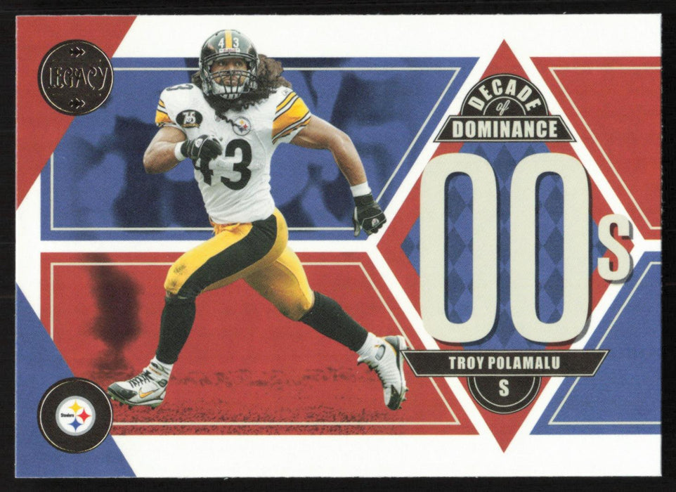 Troy Polamalu 2022 Panini Legacy Decade of Dominance # DD-14 Pittsburgh Steelers - Collectible Craze America