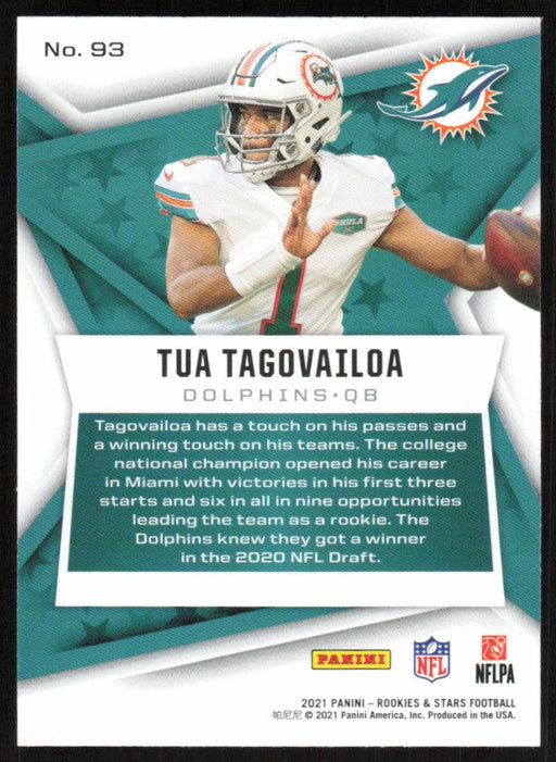 Tua Tagovailoa 2021 Panini Rookies & Stars # 93 Alabama Crimson Tide Base - Collectible Craze America