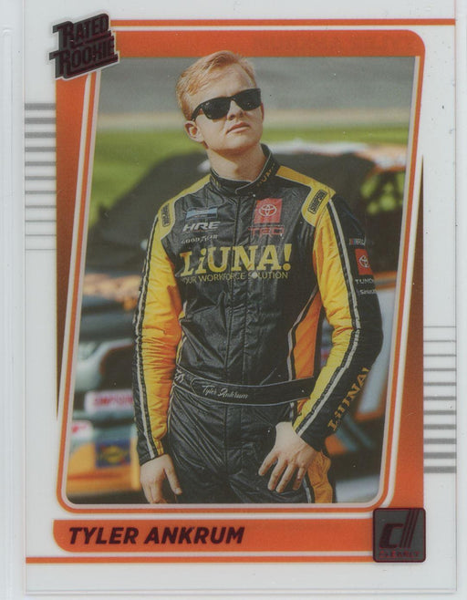 Tyler Ankrum 2022 Panini Chronicles Racing Clearly Donruss Rated Rookie # 30 RC Red 80/100 - Collectible Craze America