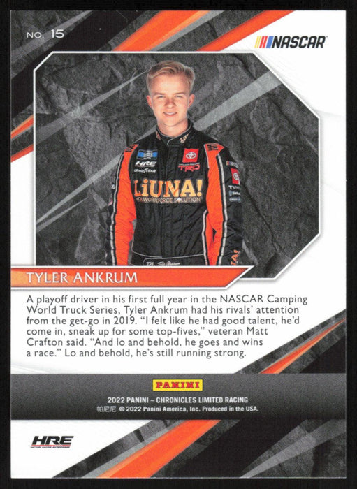 Tyler Ankrum 2022 Panini Chronicles Racing Limited # 15 RC - Collectible Craze America