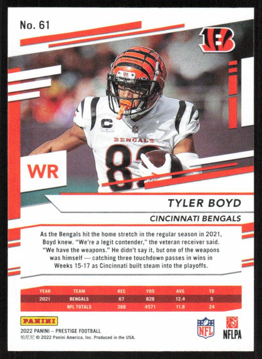 Tyler Boyd 2022 Panini Prestige # 61 Cincinnati Bengals - Collectible Craze America