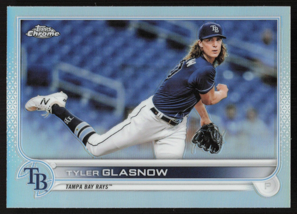 Tyler Glasnow 2022 Topps Chrome Baseball # 152 Refractor Tampa Bay Rays - Collectible Craze America