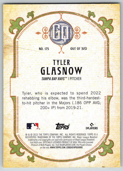 Tyler Glasnow 2022 Topps Gypsy Queen # 175 Tampa Bay Rays - Collectible Craze America