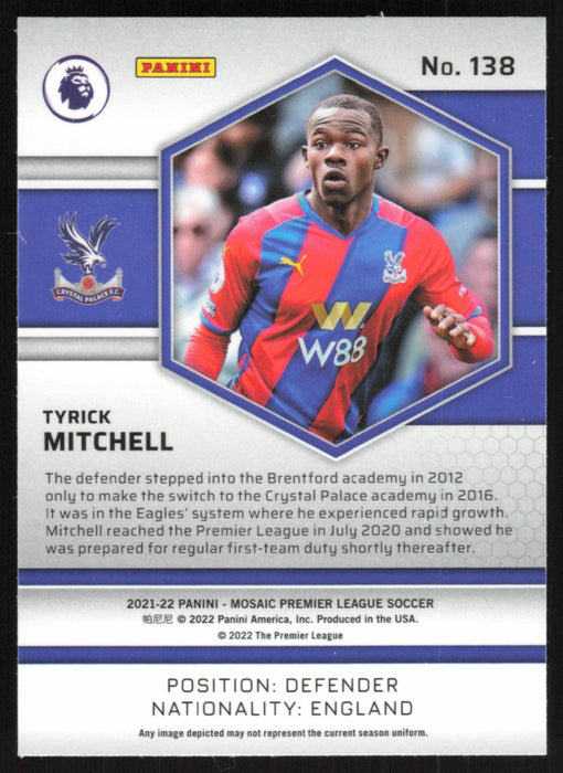 Tyrick Mitchell 2021 Panini Mosaic Premier League # 138 Crystal Palace Base - Collectible Craze America