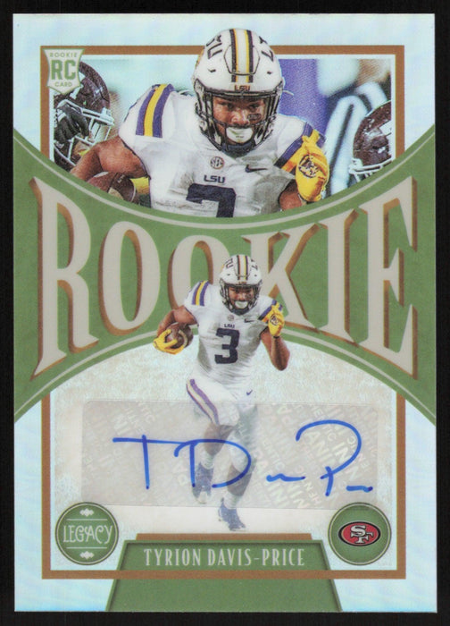 Tyrion Davis-Price 2022 Panini Legacy Rookie # 166 RC Auto Premium Edition San Francisco 49ers - Collectible Craze America