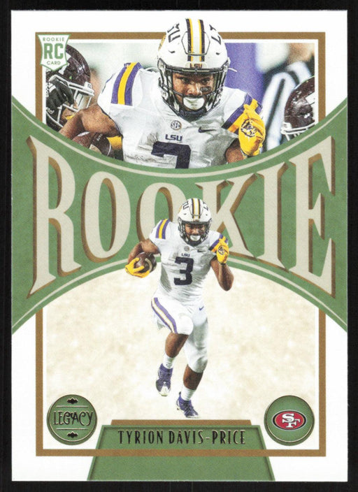 Tyrion Davis-Price 2022 Panini Legacy Rookie # 166 RC San Francisco 49ers Base - Collectible Craze America