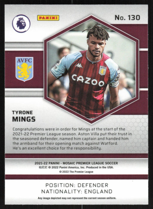 Tyrone Mings 2021 Panini Mosaic Premier League # 130 Aston Villa Base - Collectible Craze America