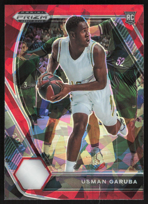 Usman Garuba 2021 Panini Prizm Draft Picks # 41 RC Red Ice Prizm International - Collectible Craze America