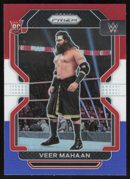 Veer Mahaan 2022 Panini Prizm WWE # 131 RC Red White Blue Prizm Raw - Collectible Craze America