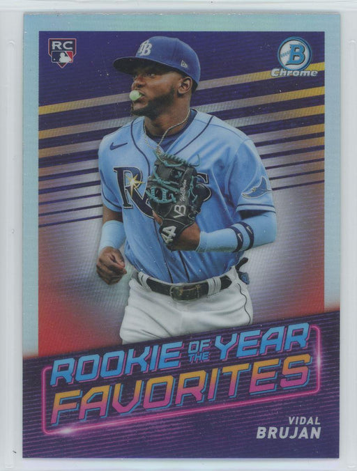 Vidal Brujan 2022 Bowman Rookie of the Year Favorites # ROYF-4 Insert Tampa Bay Rays - Collectible Craze America