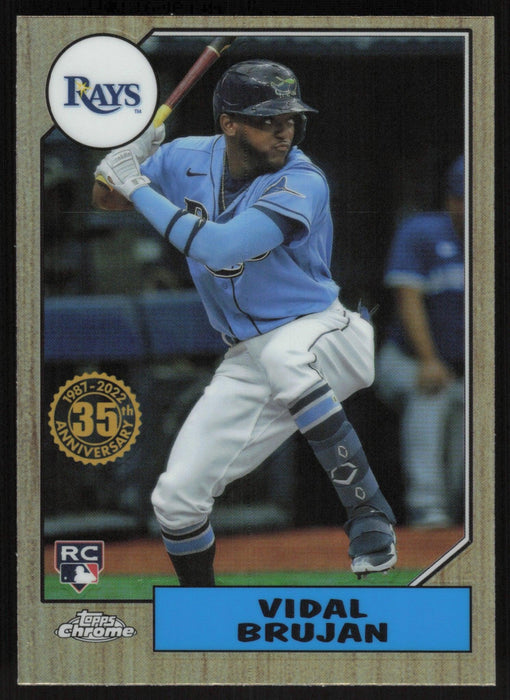 Vidal Brujan 2022 Topps Chrome Baseball 1987 Topps # 87BC-17 RC Tampa Bay Rays - Collectible Craze America