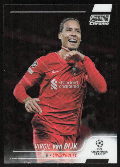 Virgil van Dijk 2021 Topps Stadium Club Chrome UEFA Champions League # 4 Liverpool FC Base - Collectible Craze America