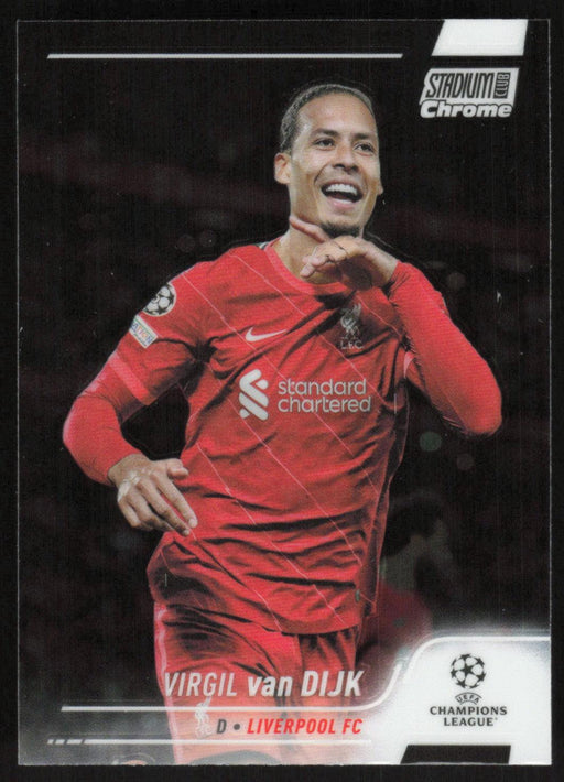 Virgil van Dijk 2021 Topps Stadium Club Chrome UEFA Champions League # 4 Liverpool FC Base - Collectible Craze America