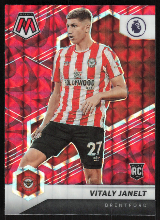 Vitaly Janelt 2021 Panini Mosaic Premier League # 79 RC Reactive Red Brentford - Collectible Craze America