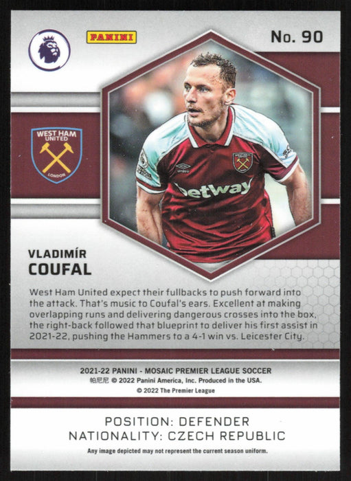 Vladimir Coufal 2021 Panini Mosaic Premier League # 90 West Ham United Base - Collectible Craze America