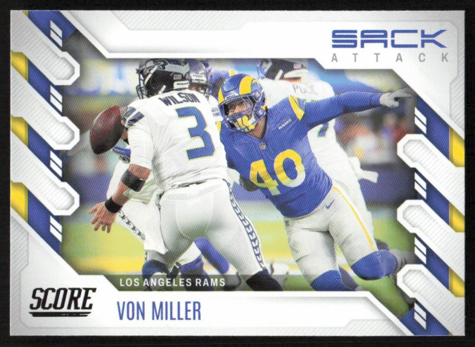 Von Miller 2022 Panini Score Football # SA-VM Sack Attack Los Angeles Rams - Collectible Craze America