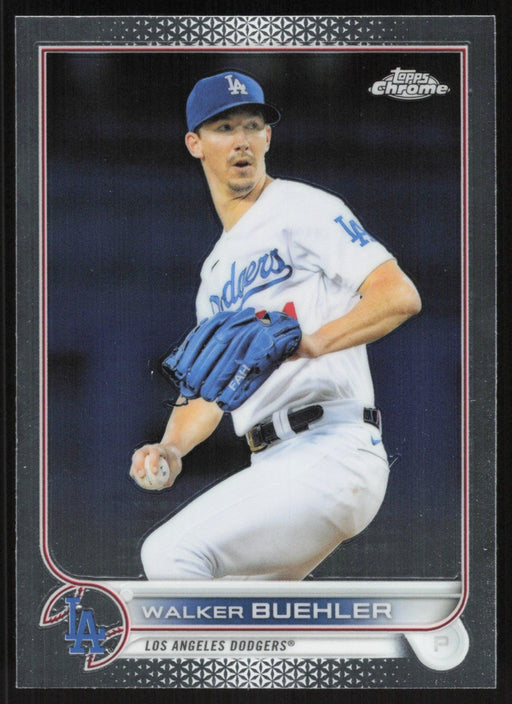 Walker Buehler 2022 Topps Chrome Baseball # 123 Los Angeles Dodgers Base - Collectible Craze America