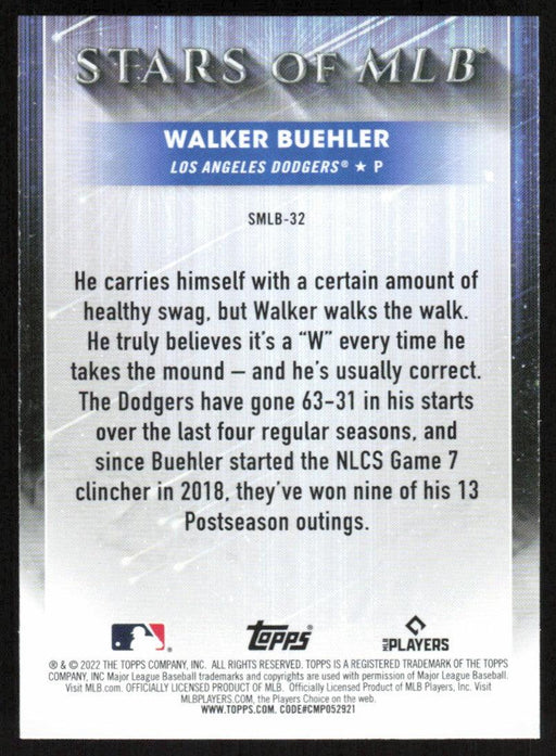 Walker Buehler 2022 Topps Series 2 # SMLB-32 Stars of MLB Los Angeles Dodgers - Collectible Craze America