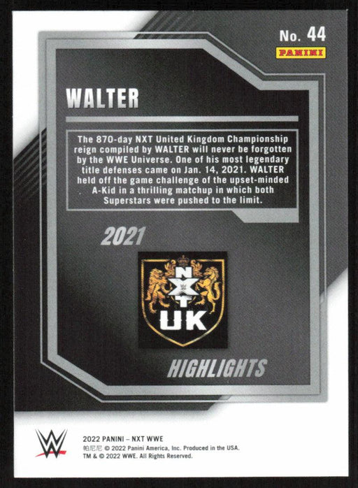 WALTER 2022 Panini WWE NXT # 44 2021 NXT Highlights NXT UK - Collectible Craze America