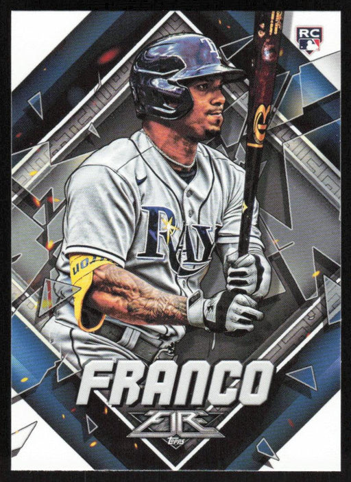 Wander Franco 2022 Topps Fire Baseball # 128 RC Tampa Bay Rays Base - Collectible Craze America